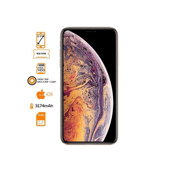 Apple iPhone XS Max - 64GB HDD - 4GB RAM - Gold