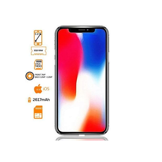 Apple iPhone X - 64GB HDD - 3GB RAM