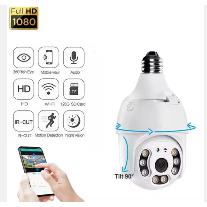V380 pro Single Lens big Bulb CCTV Camera- 3mp (Wa...